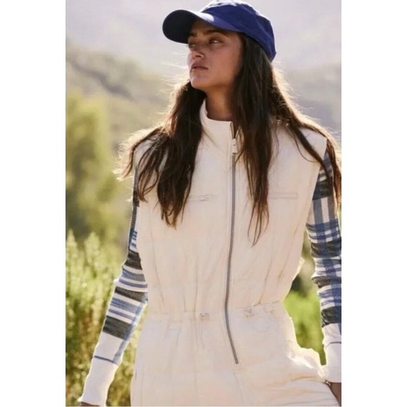 FREE PEOPLE NWT Pippa Packable Puffer White Suit S - Picture 2 of 11